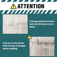 ALLAIBB Extra Wide Pressure Mounted Baby Gate Walk Through Child Kids Safety Toddler Tension White Long Large Pet Dog Gates with Extension for doorways Kitchen (29.13-33.86"/74-86cm)