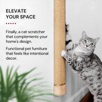 Wall Mounted Cat Scratcher, Replaceable Sisal Scratching Post – Essentials for Cats - image 3