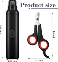 Lasnten 2 Pcs Bird Nail Grinder with Clipper Bird Nail Trimmer File - Black - image 2