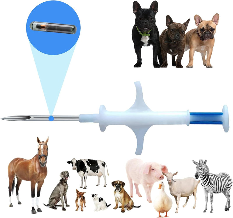 100 Pack Pet ID Microchip for Dogs and Cats Identification - 2.12X12mm 20 Pack