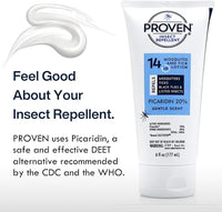 Proven Insect Repellent Lotion, Keep Mosquitoes, Ticks and Flies Off, DEET Alternative Repellent, Up to 14-Hour Protection, Great for Camping or Hiking, 6 Ounce, Gentle Scent Lotion, 2 Pack