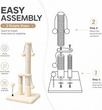 Dimaka Tall Cat Scratching Post - Beige - image 4