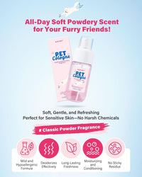 Dog & Cat Cologne, Long-Lasting Classic Powdery Scent - image 2
