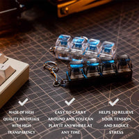 2 Pcs LED Keyboard Fidget Toy for Adults - Blue Switch - image 3
