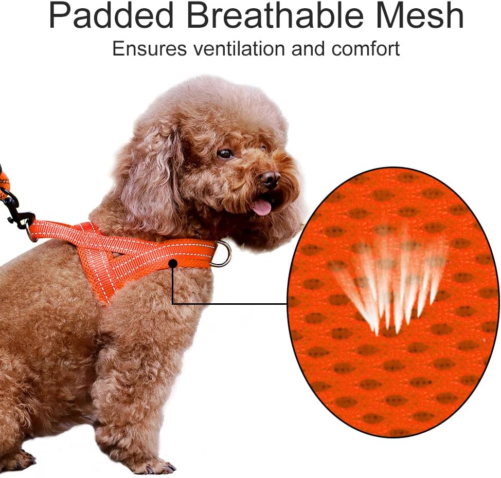 Plutus Pet No Pull Dog Harness with Front Clip - M: chest 19.7"-25.2" / Orange - image 3