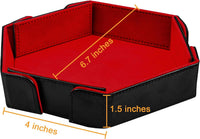 SIQUK magnetic folding hexagon dice tray in PU leather with velvet lining - view 9