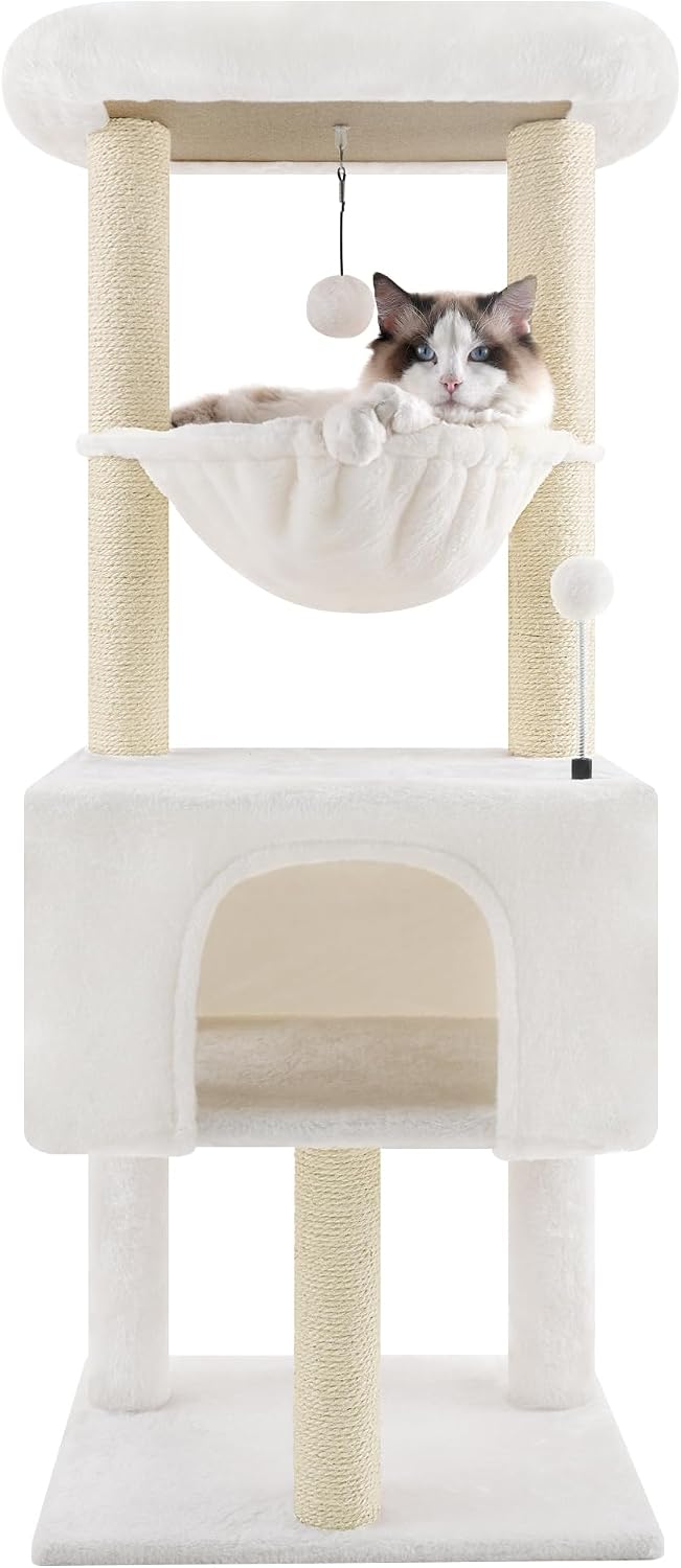 32" Cat Tree for Indoor Cats - Beige 1 / 43.3"