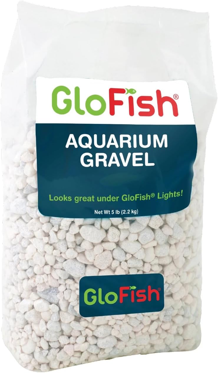 GloFish Aquarium Gravel, Pink, Green & Blue Mix - White Frost / 5 pounds