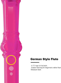 Felt Recorder Case for Soprano, Gray, for Kids – Fun for Kids & Family - Transparent Pink - image 4