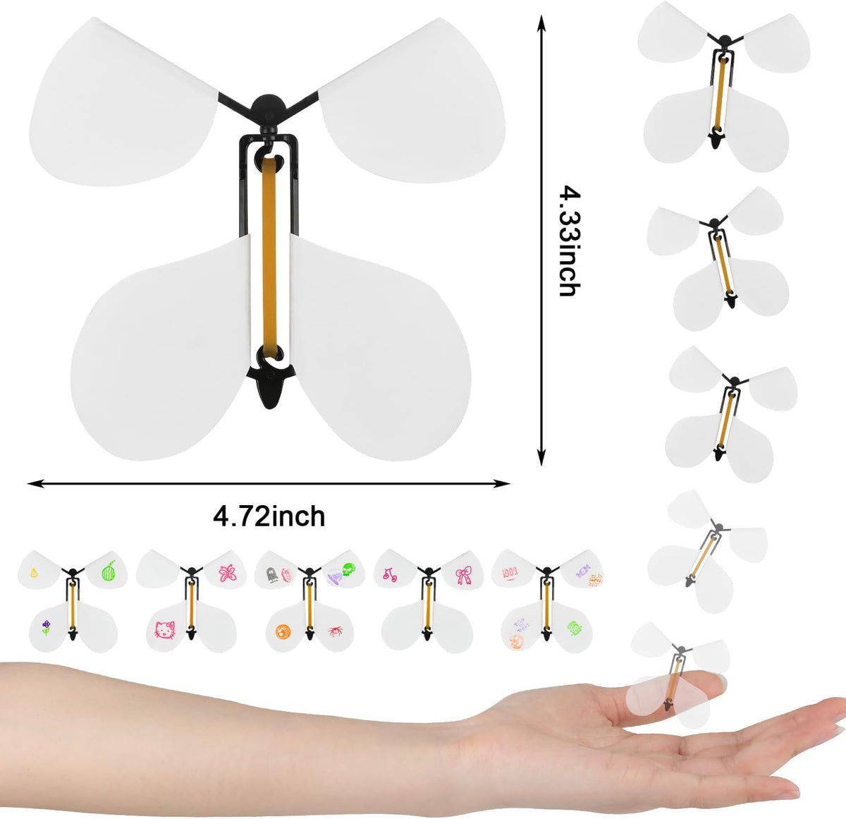 LOMIMOS 20PCS Flying Butterfly - 20pcs white - image 2