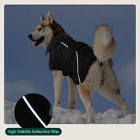 Kuoser Large Dog Coat, Fleece Lined Dog Winter Jacket with Harness Hole, L – Essentials for Dogs - X-large (Chest: 24.4" - 29.92") / Silver Grey - image 3
