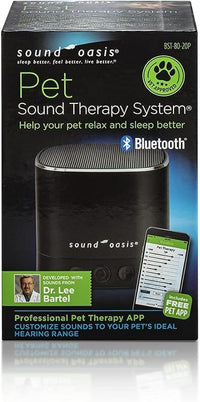 Sound Oasis Pet Bluetooth Sound Machine, 20 Dr Developed Calming Sounds to Soothe, Relax, Separation, Anxiety, Stress Relief, Sleep for Canine, Puppy, Dog, Cat for Storms, Fireworks, Barking, Travel