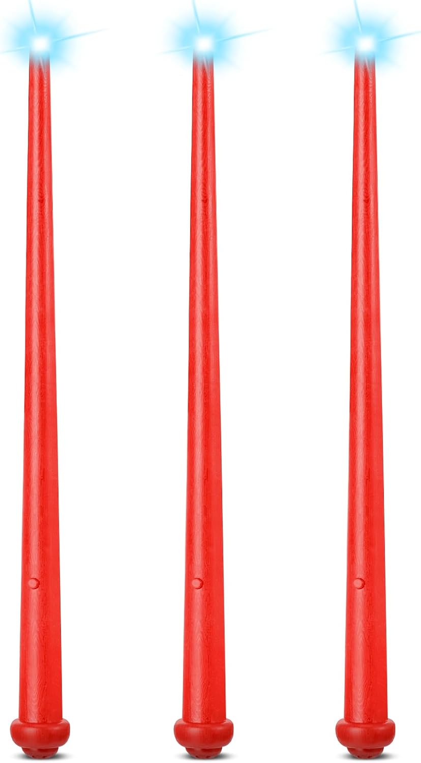 Skylety 3 light up magic wands with sound in black, dark brown and yellow - view 4