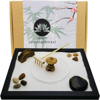 Zen Sand Garden for Desk with Rake, Rocks and Figures – Fun for Kids & Family