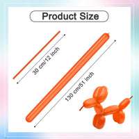260 Balloons - Clear Long Balloons for Tying Balloon Arch & Balloon Ties – Fun for Kids & Family - Orange - image 3