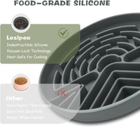 Lesipee Slow Feeder Dog Bowl for Large & Small Pets - Grey - image 4