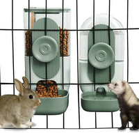 Lemtrflo Rabbit Feeder, Bunny Water Bottle Dispenser - Green