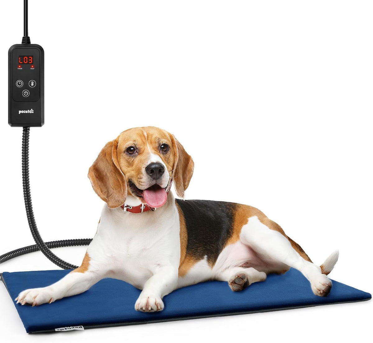 Pecute Pet Heating Pad with Chew Resistant Cord - Adjustable / 27.5"L x 15.7"W x 0.2"Th