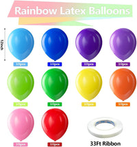 Bezente Assorted Latex Rainbow Balloons 100 Pack 12 inch – Fun for Kids & Family - 01-assorted-g01 / 12inch (Normal) - image 2