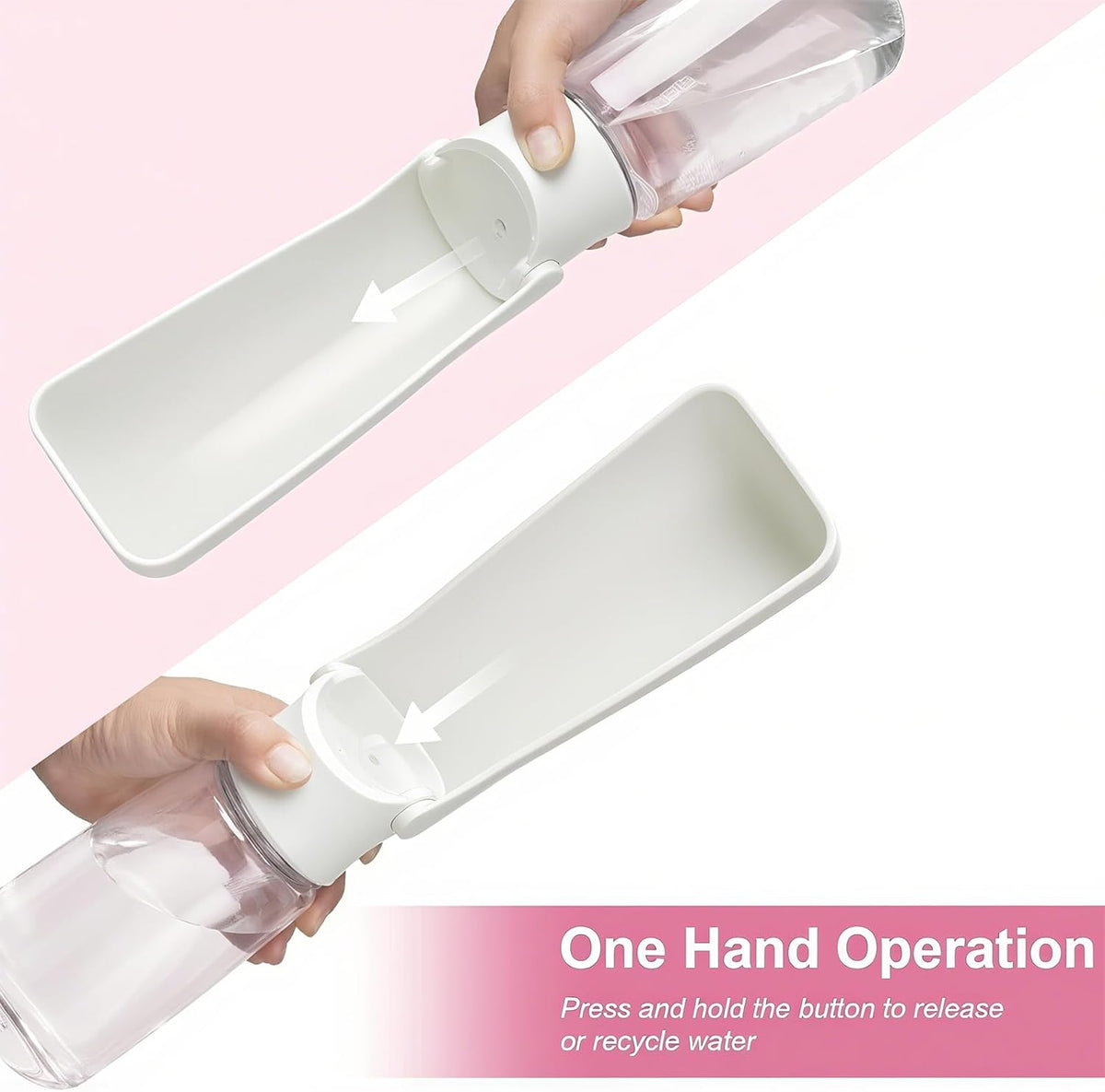 Portable Dog Water Bottle - White / 19oz - image 3