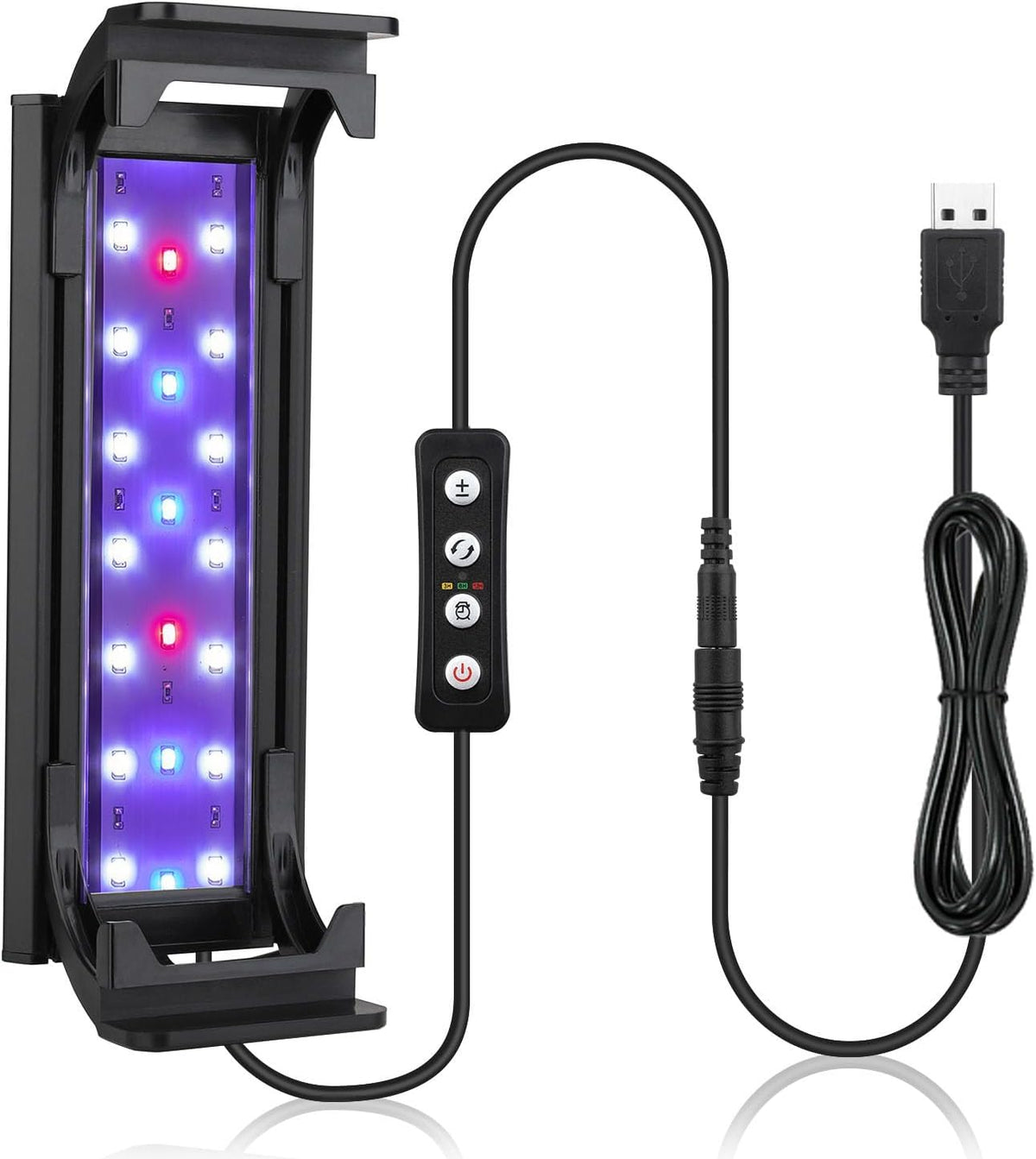 hygger 14W Full Spectrum Aquarium Light with Aluminum Alloy Shell - 7W (5-8.5inch)