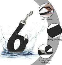 Waterproof Dog Leash, 5/6 FT Durable Odor-Proof Dog Leashes with Strong Metal Hooks Fits Small - Black / 5FT - 3/4 inch Width - image 2