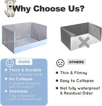 HQ4US 4LEGS Dog Litter Box Indoor High Walls - Grey / Small for Dog＜ 15" Length - image 4