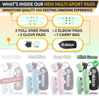 Skitch kids protective gear set with knee pads, elbow pads, wrist guards and bag - view 5
