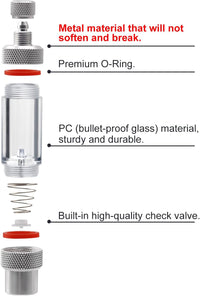 Aquarium CO2 Bubble Counter with Built-in Check Valve for CO2 - single-head - image 4