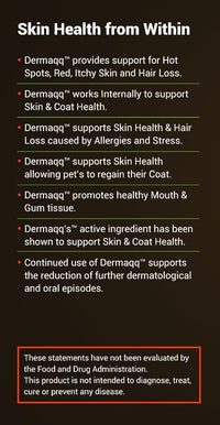 Dermaqq Dog & Cat Hot Spots, Hair Loss, Dermatitis Support