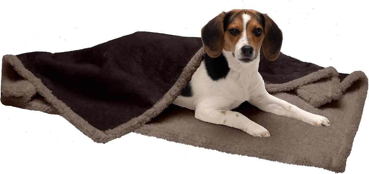 Furhaven Waterproof & Self-Warming Throw Blanket for Dogs & Indoor - 40.0"L x 30.0"W x 0.25"Th / Espresso