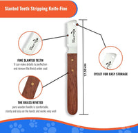 Professional Stripping Knife for Dogs - Pack of 4 / Rosswood - image 4