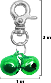 Cat Bell 2 Pack, Pet Collar Bells for Cats and Dogs - Green / Small - image 2
