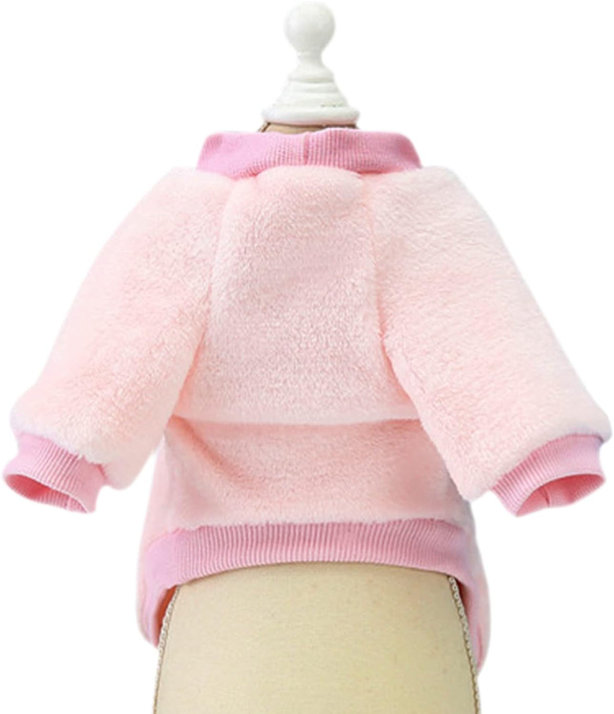 Dog Sweaters for Small Dogs, Soft Fleece Puppy Clothes - Z01-Pink / XX-Small - image 3