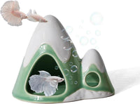 Pink Aquarium Decor Ceramic Cute Strawberry Betta Fish Tank Cave – Essentials for Fish - Mountain-green / Mountain