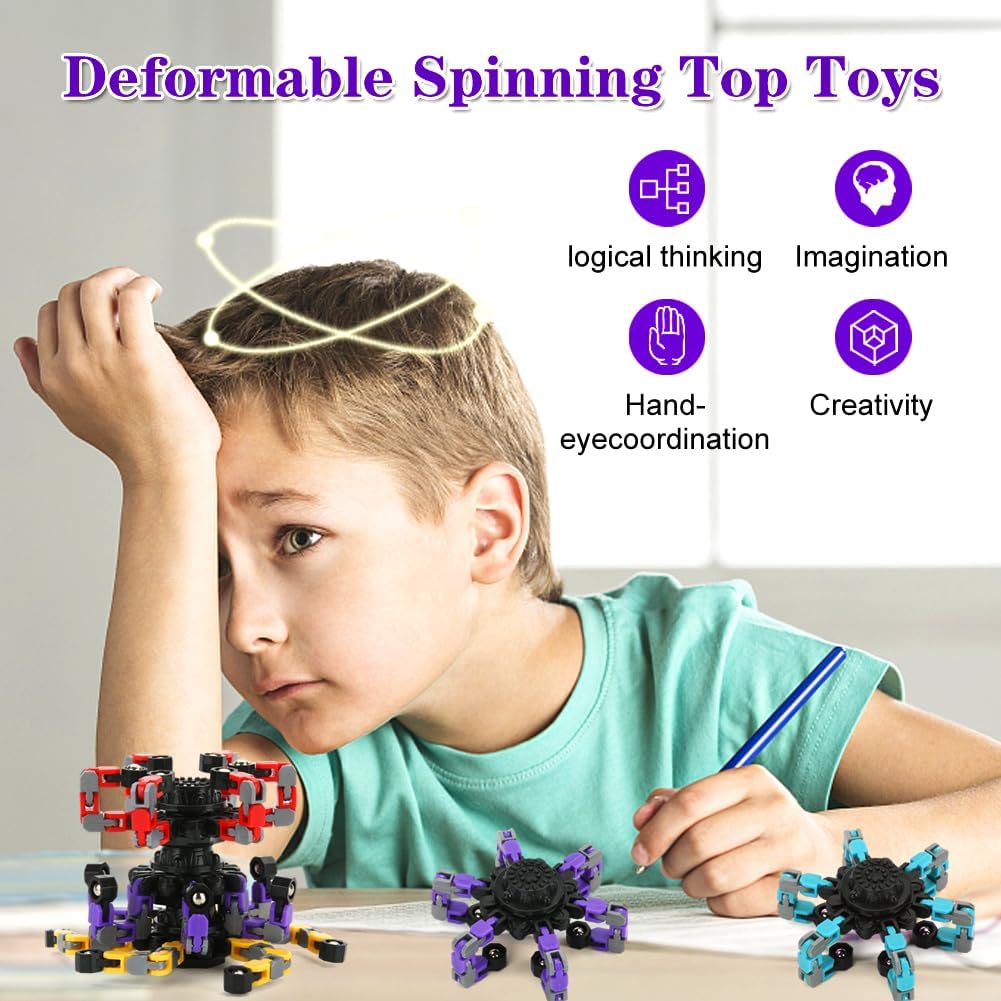 16Pack Transformable Fidget Spinner Toys Set - 8 - image 3