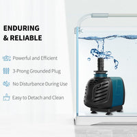 Uniclife 80 GPH Submersible Water Pump 4W 2.4ft High Lift Quiet Pump - 550GPH - image 3