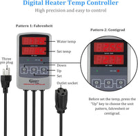 hygger Pinpoint Saltwater Aquarium Heater with Digital Thermostat IC - 50w - image 2