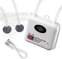 Small Air Pump for Fish Tank 6/12 Gallons - 2 Air Outlets