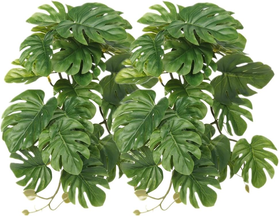 2Pack Reptile Plants for Terrarium - A-fake Monstera