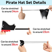 ZeeDix 9 Pcs Pirate Accessories for Kids - 18pcs New Pirate Beard Set - image 3