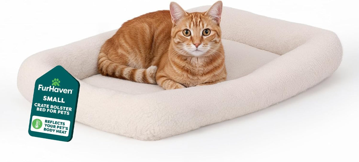 FurHaven Dog Bed for Extra Small Dogs & Cats - X-Small / Cream