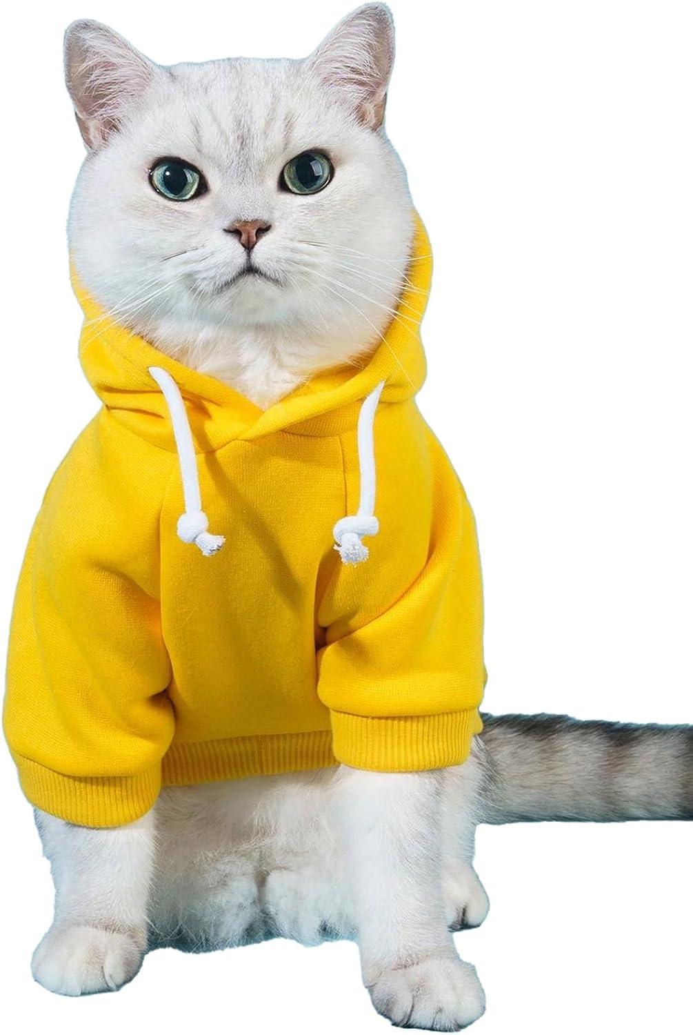Basic Dog Hoodie Sweatshirt Puppy Sweater Warm Cat Costumes Pet - Medium / Yellow
