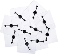 Gejoy 10 Pack Transparent Spinners Bulk for Classroom Clear Spinners - Clear / 5