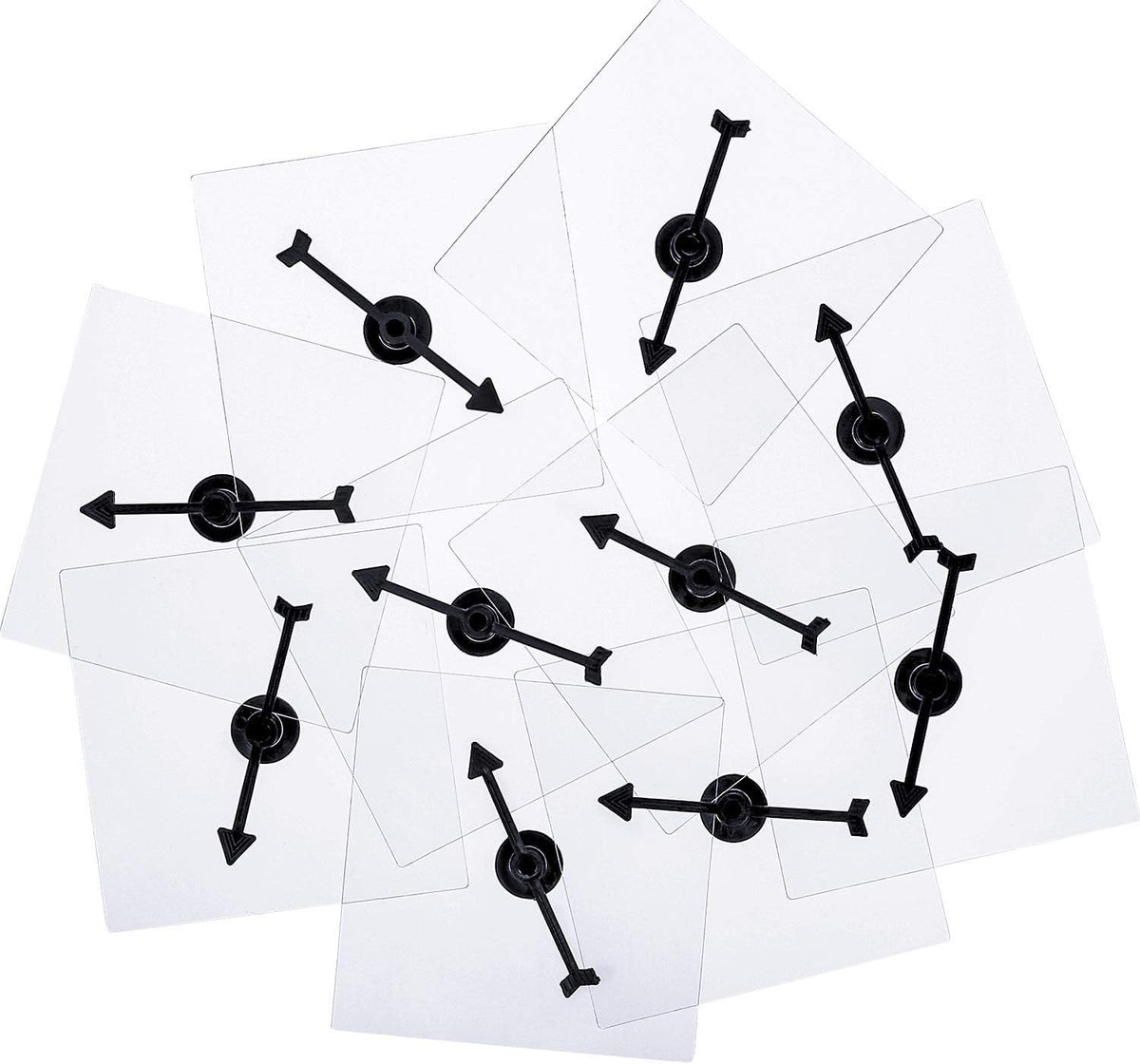 Gejoy 10 Pack Transparent Spinners Bulk for Classroom Clear Spinners - Clear / 5