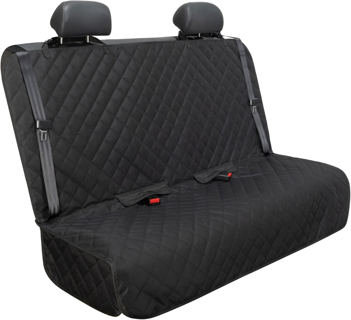 VIEWPETS Bench Car Seat Cover Protector, Waterproof Heavy-Duty - 49" L × 56" W / BLACK