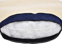 Amazon Basics Pet Cave Bed for Dog, With Removal Nesting Cave Cover, Fits up to 35lbs Pets, 30 x 30 x 12.5 inches, Blue