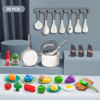 35Pcs Kids Kitchen Toy Accessories - White / 35Pcs - image 2