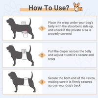 Mkono Belly Bands for Male Dogs - Blue,White,Yellow / Small - image 3