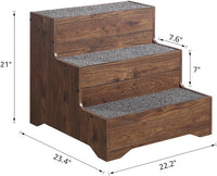 beeNbkks Wooden Dog Stairs and Sturdy Pet Steps for High Beds - Medium, 3-Tier - image 4